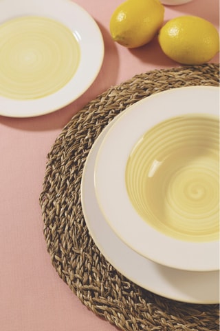 6 platos de postre de porcelana Rugiada - 19 cm