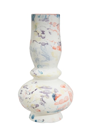 Jarrón de cerámica Cinque Terre - 34 cm - Blanco