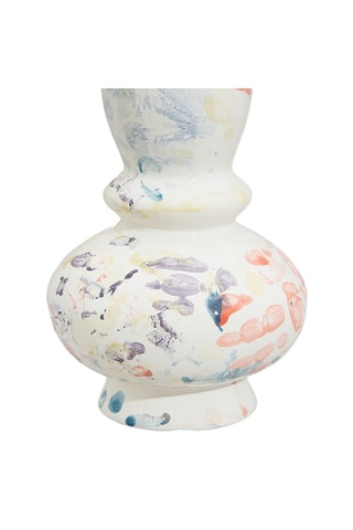 Jarrón de cerámica Cinque Terre - 34 cm - Blanco