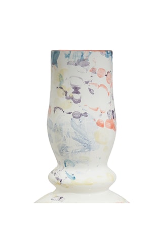 Jarrón de cerámica Cinque Terre - 34 cm - Blanco