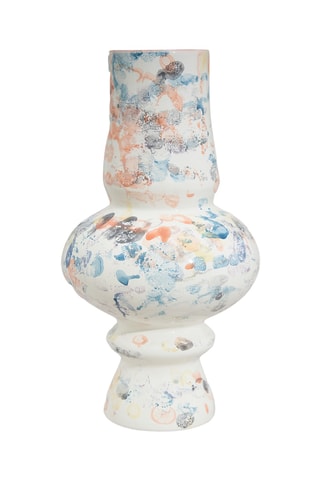 Jarrón de cerámica Cinque Terre - 34 cm - Blanco