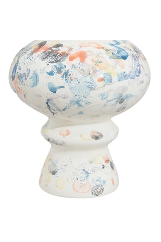 Jarrón de cerámica Cinque Terre - 34 cm - Blanco