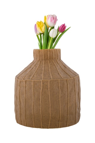 Jarrón de cerámica Zafferano - 20 cm - Marrón