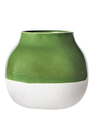 Jarrón de cerámica Itria - 17,5 x 15 x 17,5 cm - Beige