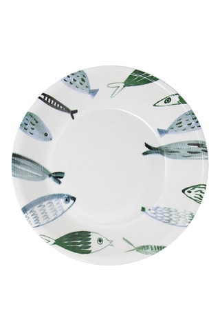 6 platos hondos de cerámica esmaltada Camogli - 17 cm