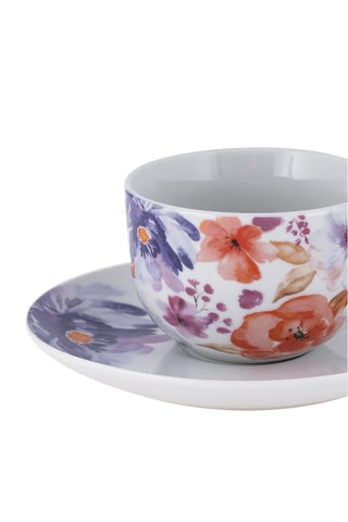 Juego de té de porcelana Peonia - 4 personas