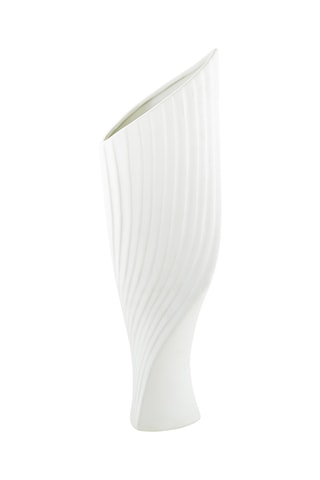 Jarrón de cerámica Iris - 45 cm - Blanco