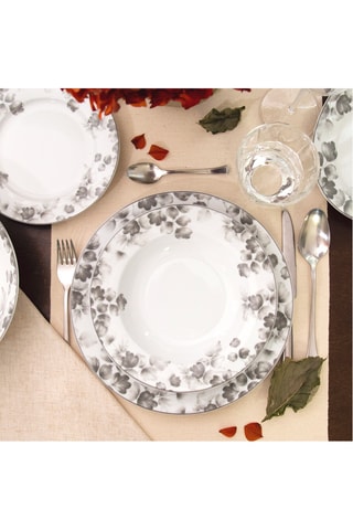 6 platos de postre de porcelana Foliage - 19 cm