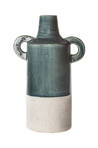 Jarrón de cerámica Itria - 23,5 x 36 x 15 cm - Verde oscuro