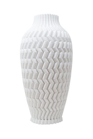 Jarrón de porcelana Sand - 33 cm - Blanco