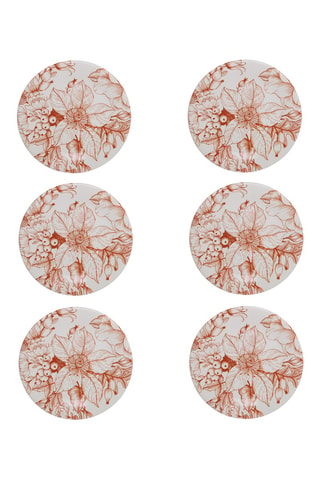 6 platos de postre de cerámica esmaltada Jacquard - 20 cm