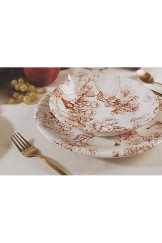 6 platos de postre de cerámica esmaltada Jacquard - 20 cm