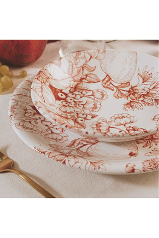 6 platos de postre de cerámica esmaltada Jacquard - 20 cm