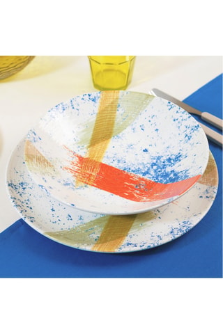 6 platos de postre de cerámica esmaltada Canva - 21 cm