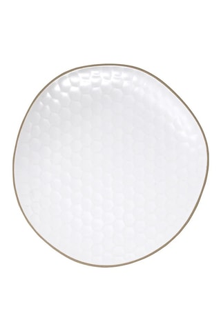 6 platos de postre de gres Impronte - 18 x 2 x 20 cm