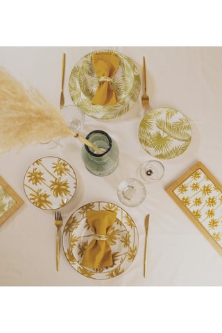 6 platos de postre de porcelana Aruba - 19 cm
