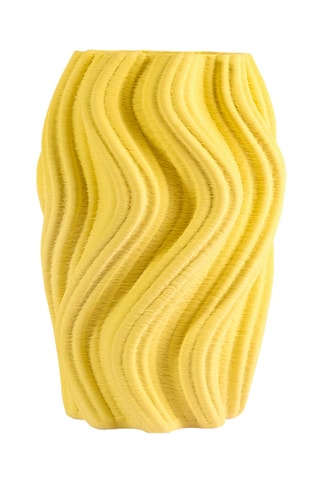 Jarrón de porcelana Corolla - 25 cm - Amarillo