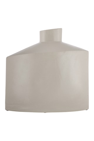 Jarrón de cerámica Verga - 27 x 28,5 x 12,5 cm - Gris