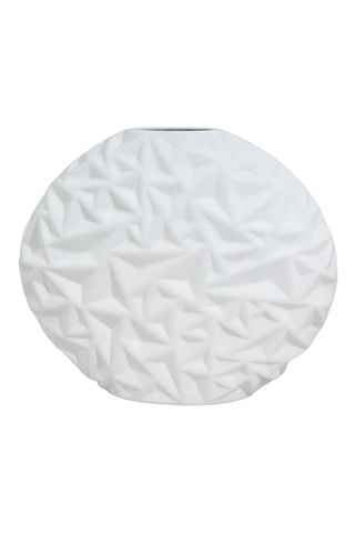 Jarrón de cerámica Eolie - 27 cm - Blanco