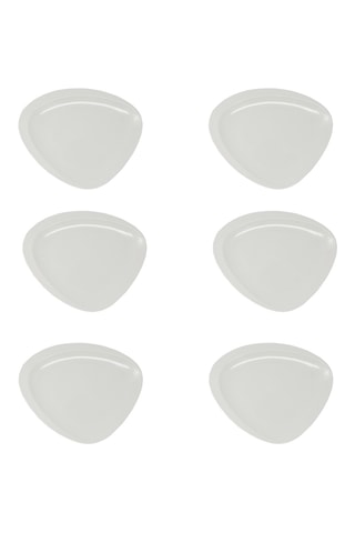 6 platos de postre de porcelana Carrara - 25 x 2 x 20 cm