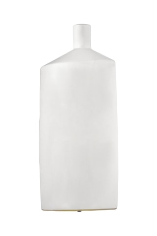 Jarrón de cerámica Verga - 19 x 47 x 10 cm - Blanco