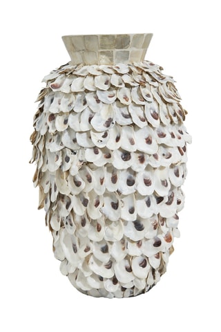 Jarrón de bambú Riviera - 36 cm - Blanco
