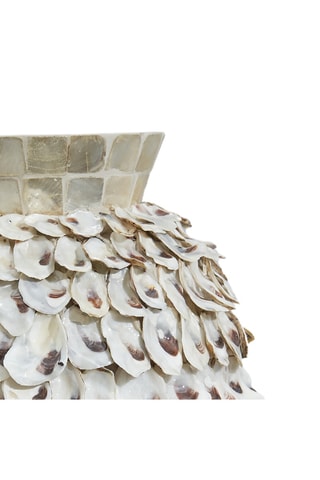 Jarrón de bambú Riviera - 36 cm - Blanco