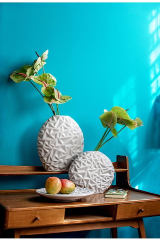 Jarrón de porcelana Eolie - 6 cm - Gris