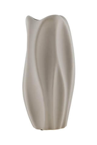 Jarrón de cerámica Tulipano - 18 x 18 x 39 cm - Gris claro