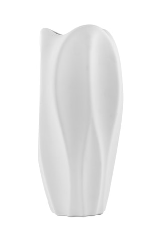 Jarrón de cerámica Tulipano - 18 x 18 x 39 cm - Blanco