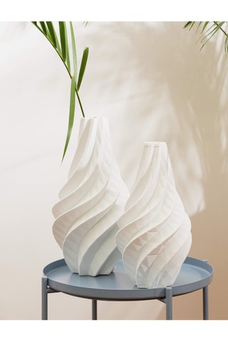 Jarrón de porcelana Wind - 35 cm - Blanco