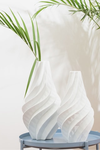 Jarrón de porcelana Wind - 41 cm - Blanco