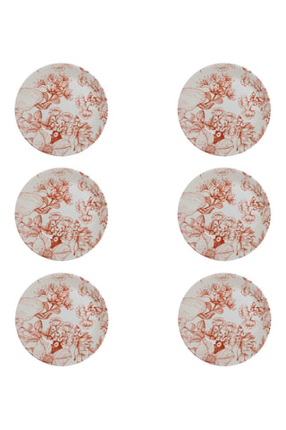 6 platos hondos de cerámica esmaltada Jacquard - 22 cm