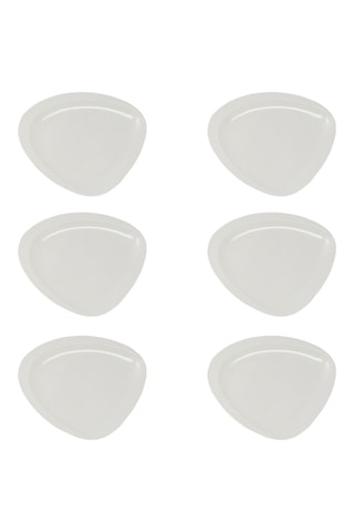 6 platos hondos de porcelana Carrara - 24 x 4 x 20 cm