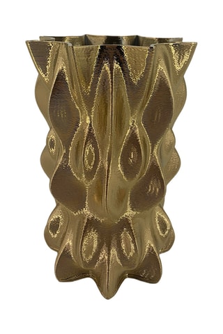 Jarrón de cerámica Flow - 26 cm - Dorado
