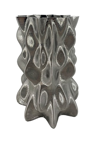 Jarrón de cerámica Flow - 26 cm - Plateado