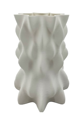 Jarrón de cerámica Flow - 26 cm - Blanco