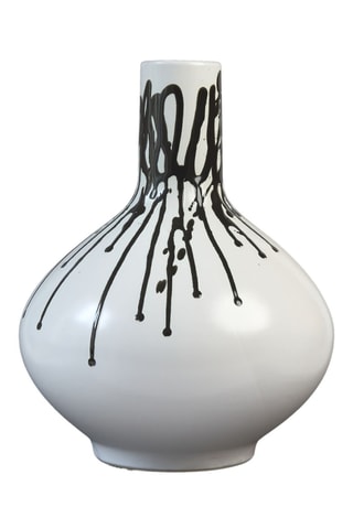 Jarrón de porcelana Monocromo - 34 cm - Blanco