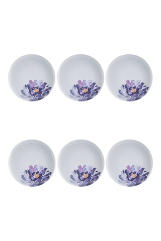 7 platos de postre de porcelana Peonia - 19 cm y 30 cm