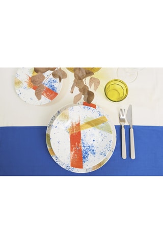 6 platos hondos de cerámica esmaltada Camogli - 24 cm
