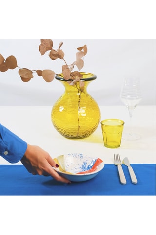 6 platos hondos de cerámica esmaltada Camogli - 24 cm