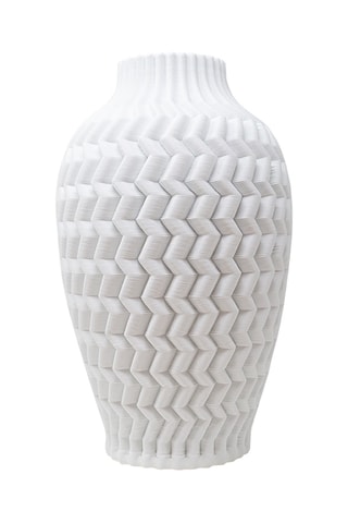 Jarrón de porcelana Sand - 35 cm - Blanco
