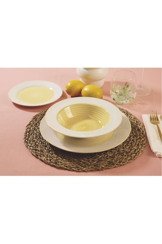 6 platos hondos de porcelana Rugiada - 23 cm