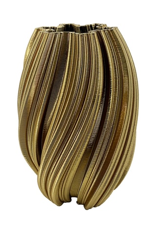 Jarrón de cerámica Sinuosa - 30 cm - Dorado