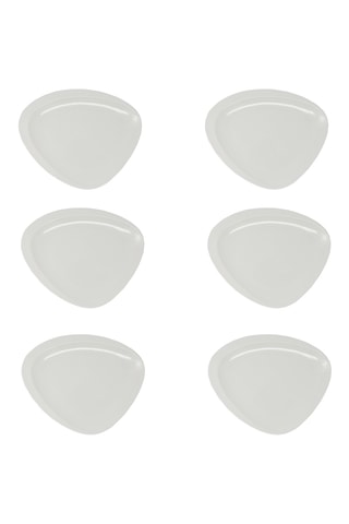 6 platos llanos de porcelana Carrara - 30 x 2 x 24 cm