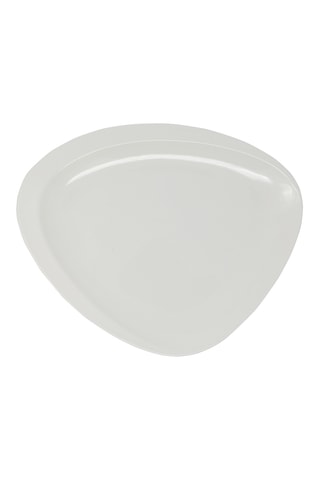 6 platos llanos de porcelana Carrara - 30 x 2 x 24 cm
