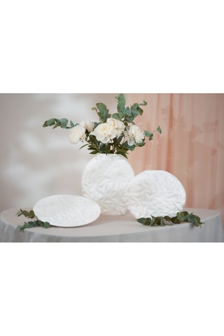 Jarrón de cerámica Eolie - 37 cm - Blanco
