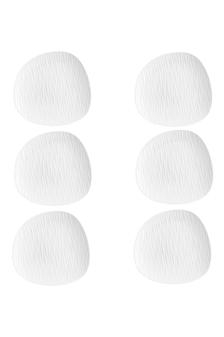 6 platos llanos de porcelana Ivory Ylang - 28 cm