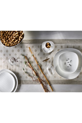 6 platos llanos de porcelana Ivory Ylang - 28 cm