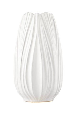 Jarrón de cerámica Ortensia - 22 x 38 cm - Blanco